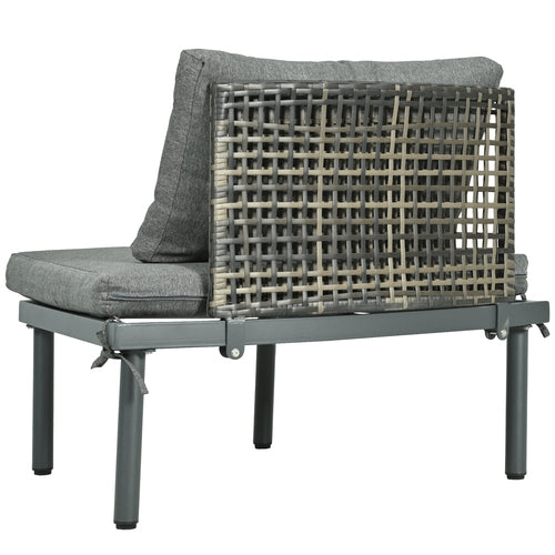 8-Piece Patio Sofa Furniture Set, Half Moon Outdoor Sectional Sofa