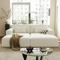 Corduroy Double Sofa Bed with 2 Pillows, Perfect for Living Rooms,