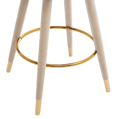 Counter Height Bar Stools Set of 2 for Kitchen Counter Solid Wood Legs