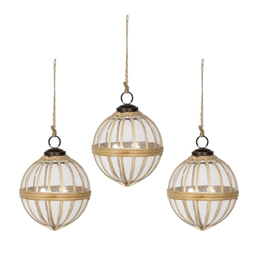 D3.9' X-Mas Hanging Ornament, Decorative Hanging Ball Christmas Tree