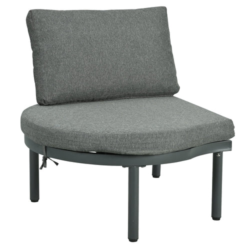 8-Piece Patio Sofa Furniture Set, Half Moon Outdoor Sectional Sofa