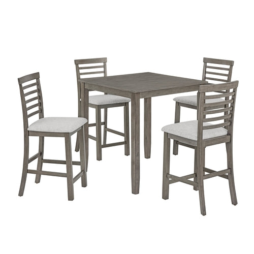 Dining Table, Bar Table and Chairs Set, 5 Piece Dining Table