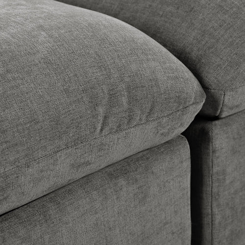 U-shaped Freely Transformable Modular Corner Sofa with Two Ottomans,